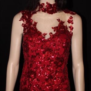 Wine prom Dress
